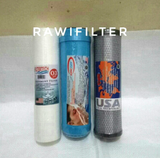 Paket Catridge Filter Air 10" inch (Sediment,GAC&CTO)