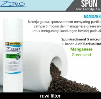 Cartridge filter spun/sedimen manganese 10" 2in1